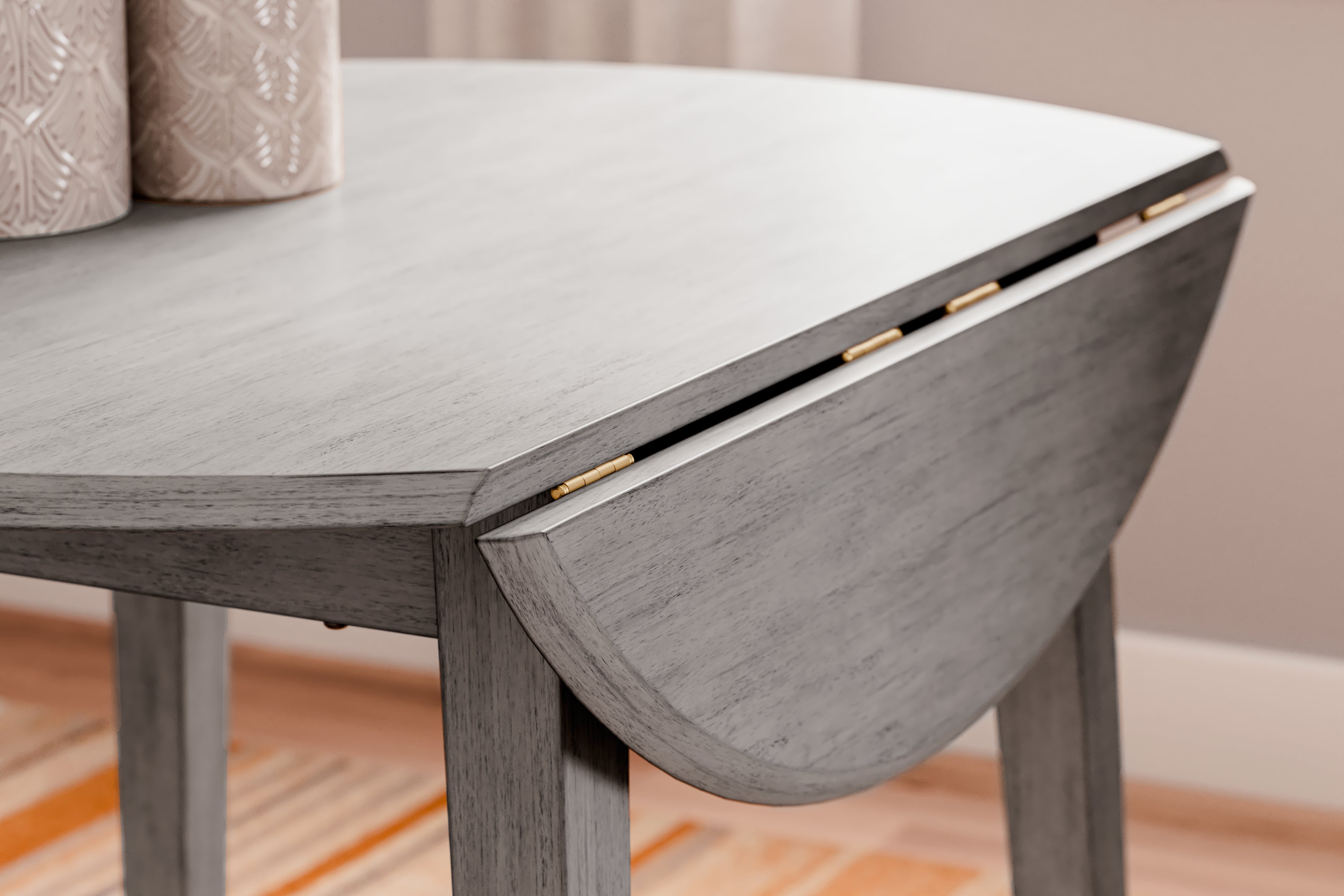 Shullden Dining Table and 4 Chairs in Gray from Ashley - Luna Furniture