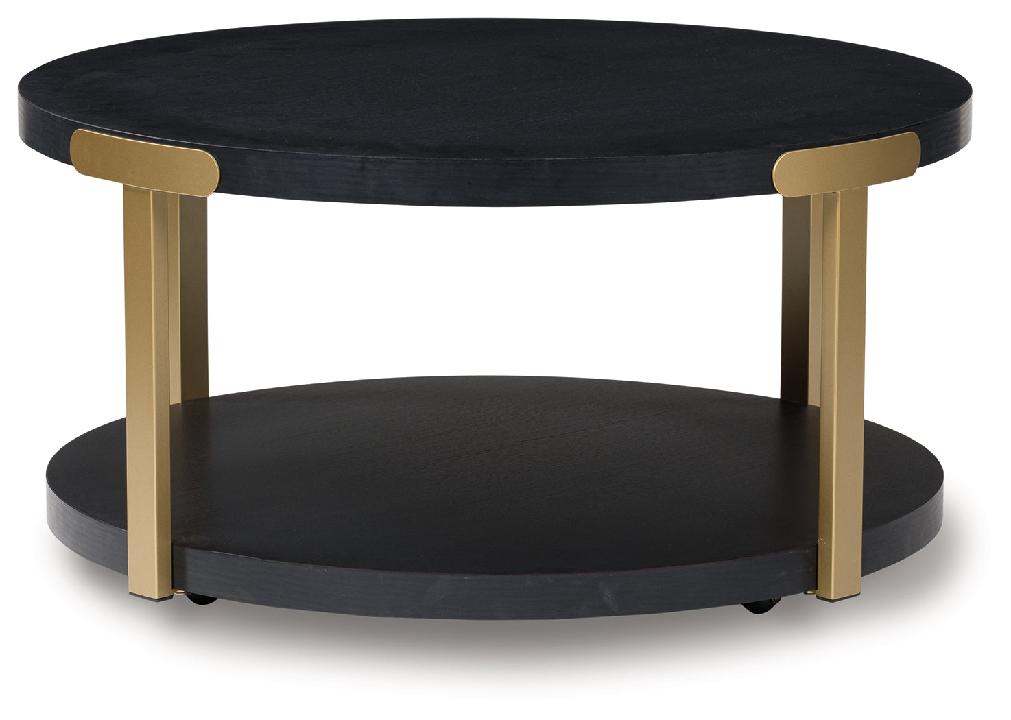 Shylore Black/Brass Finish Table (Set of 3) - T410-13