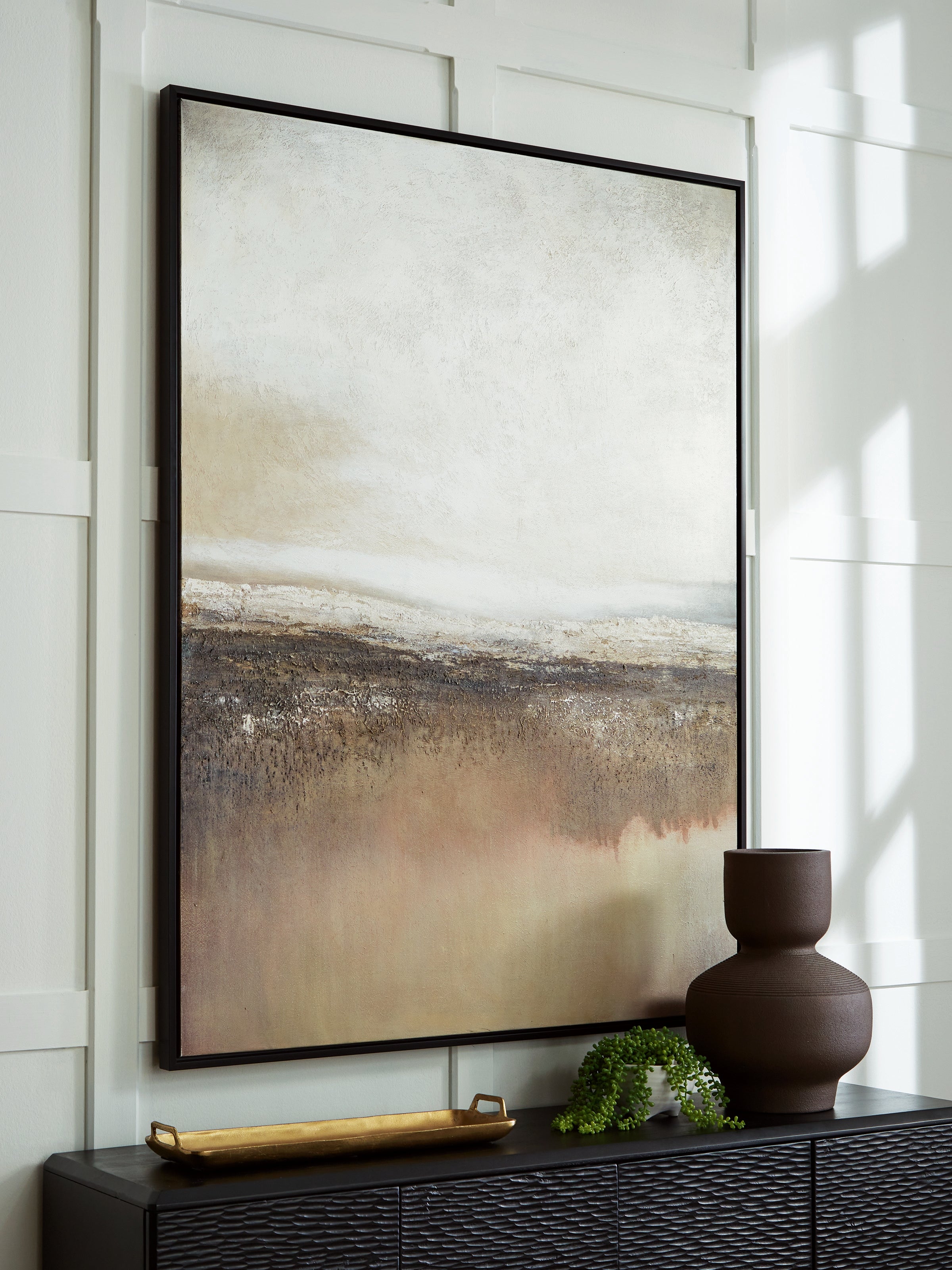 Siaking Brown/Gray/White Wall Art - A8000509