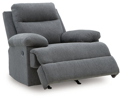 Side-Swipe Charcoal Recliner - PC9140625