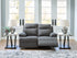Side-Swipe Charcoal Reclining Loveseat - PC9140686