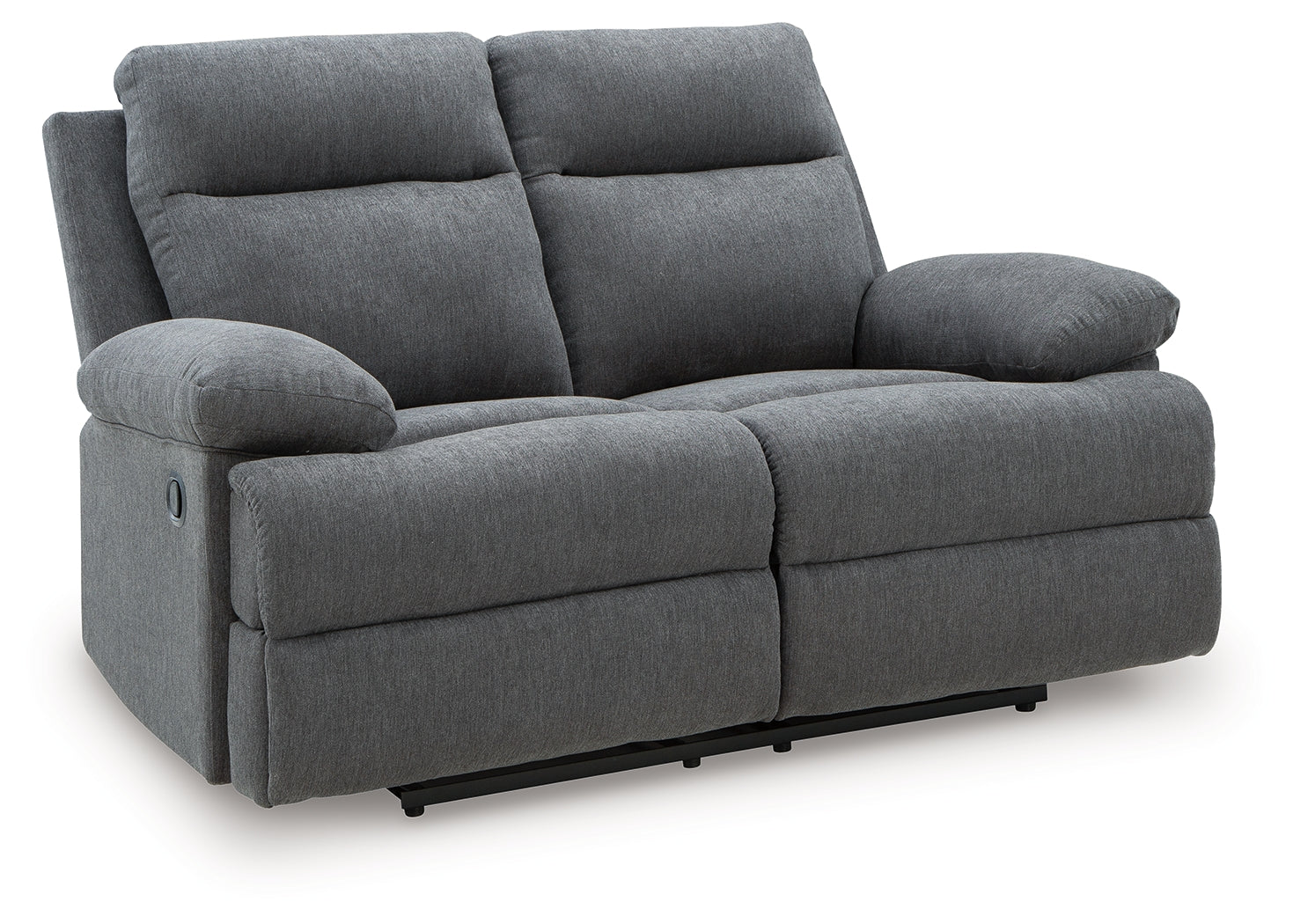 Side-Swipe Charcoal Reclining Loveseat - PC9140686