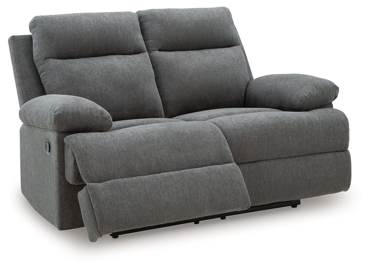 Side-Swipe Charcoal Reclining Loveseat - PC9140686