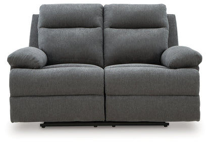 Side-Swipe Charcoal Reclining Loveseat - PC9140686