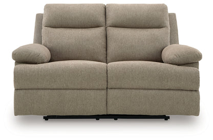 Side-Swipe Mocha Reclining Loveseat - PC9140586