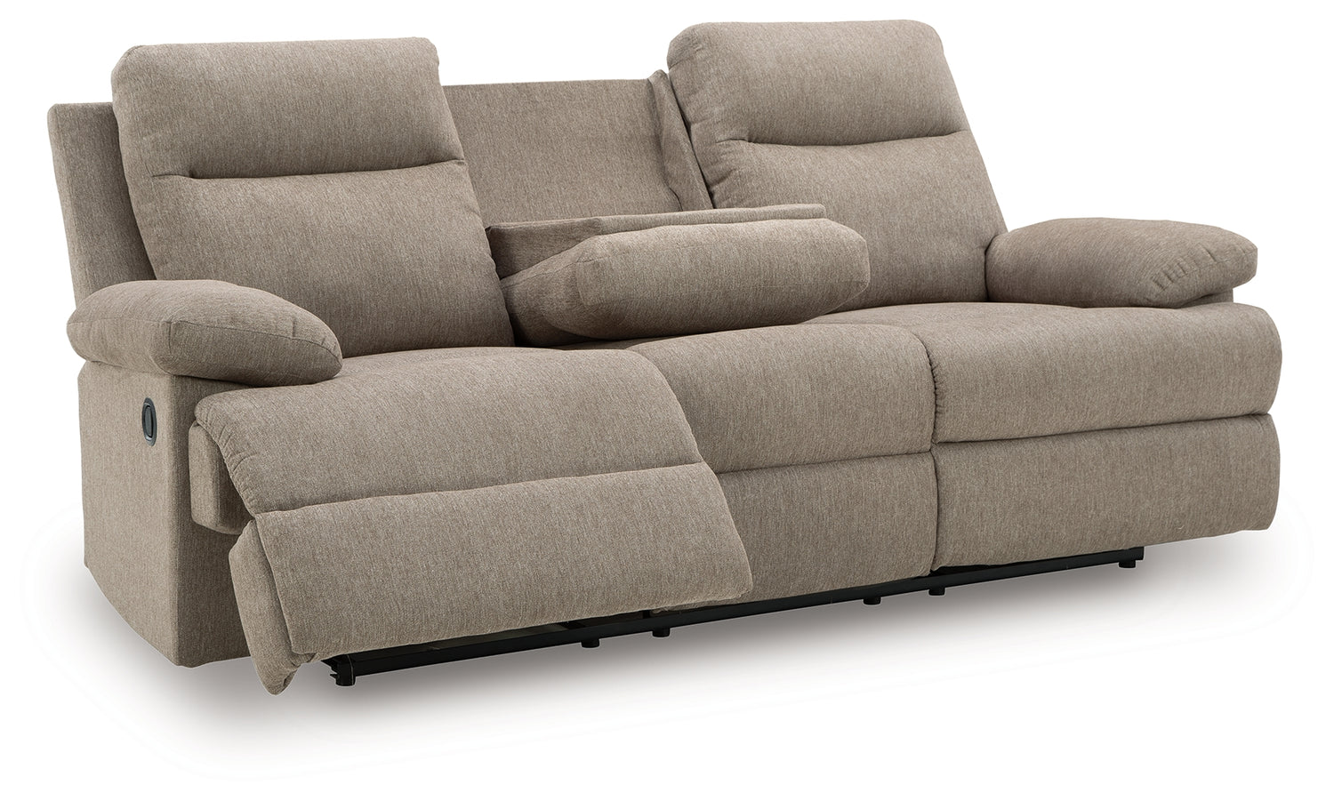 Side-Swipe Mocha Reclining Sofa with Drop Down Table - PC9140589