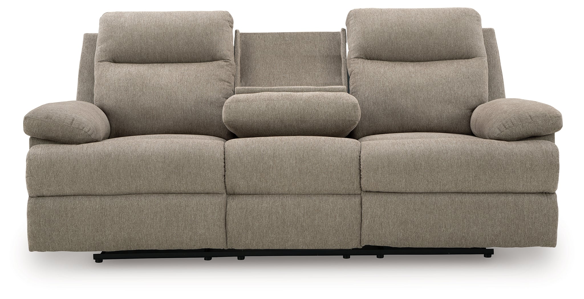 Side-Swipe Mocha Reclining Sofa with Drop Down Table - PC9140589