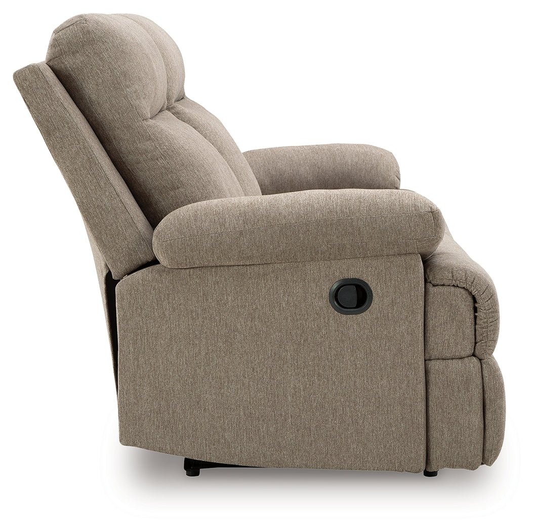 Side-Swipe Mocha Reclining Sofa with Drop Down Table - PC9140589