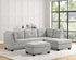 Sienna Boucle Gray Sectional + Ottoman Set - Sienna Boucle Gray