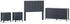 Simmenfort Full Panel Headboard with Dresser and 2 Nightstands in Navy Blue - PKG020610