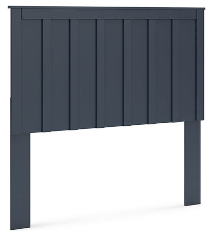 Simmenfort Full Panel Headboard with Dresser and Chest in Navy Blue - PKG020613