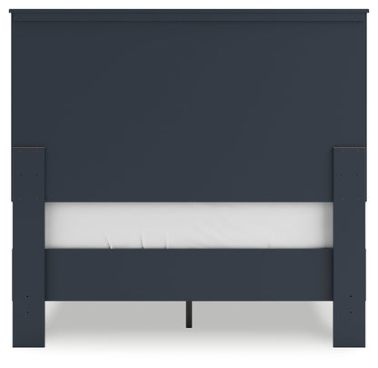 Simmenfort Full Panel Headboard with Dresser in Navy Blue - PKG020609