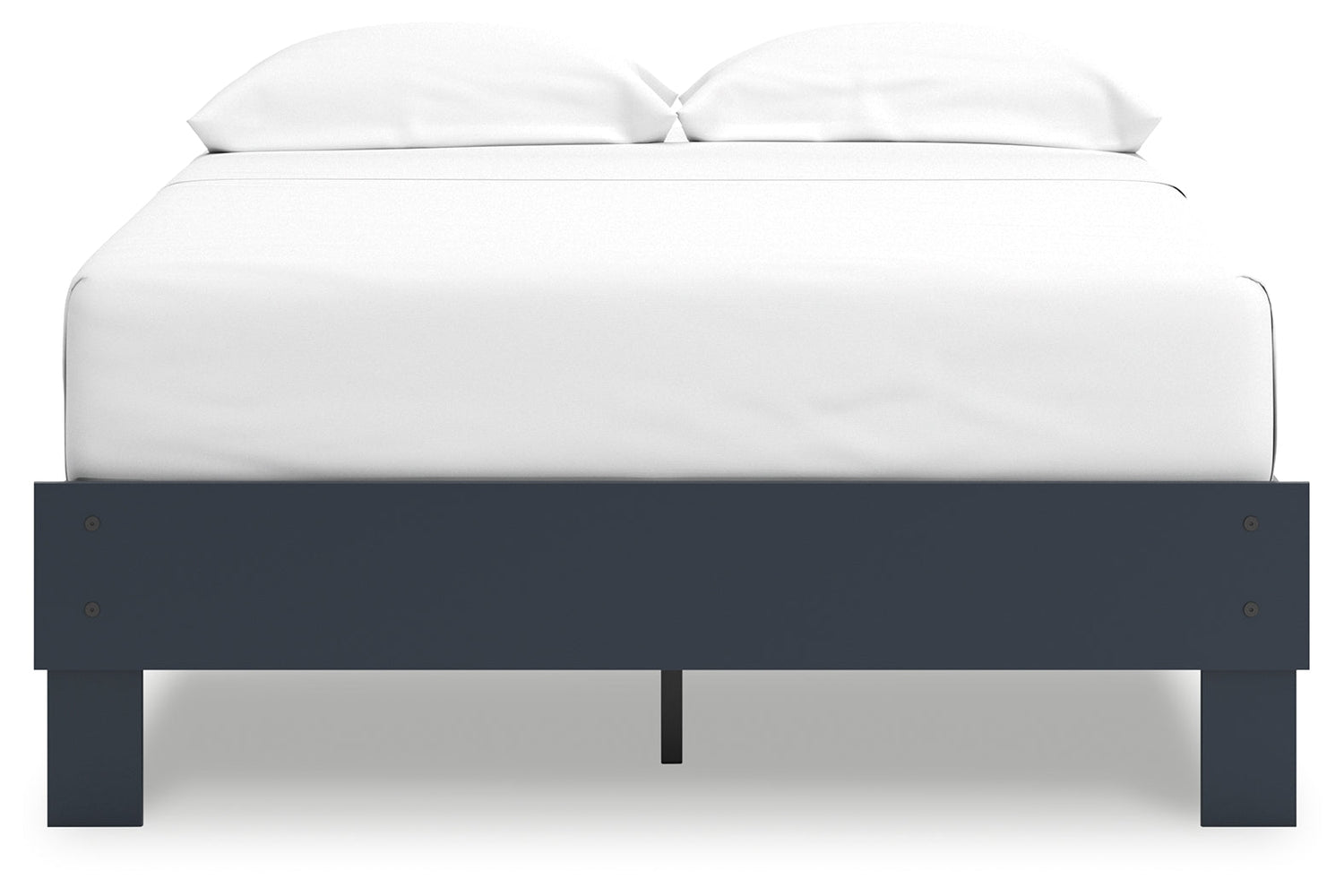 Simmenfort Full Platform Bed with 2 Nightstands in Navy Blue - PKG020629