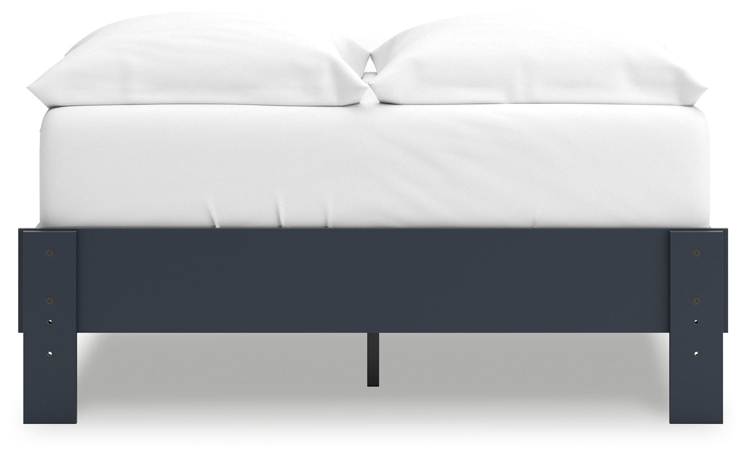 Simmenfort Full Platform Bed with 2 Nightstands in Navy Blue - PKG020629