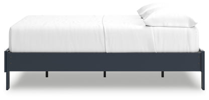 Simmenfort Full Platform Bed with Dresser and 2 Nightstands in Navy Blue - PKG020624