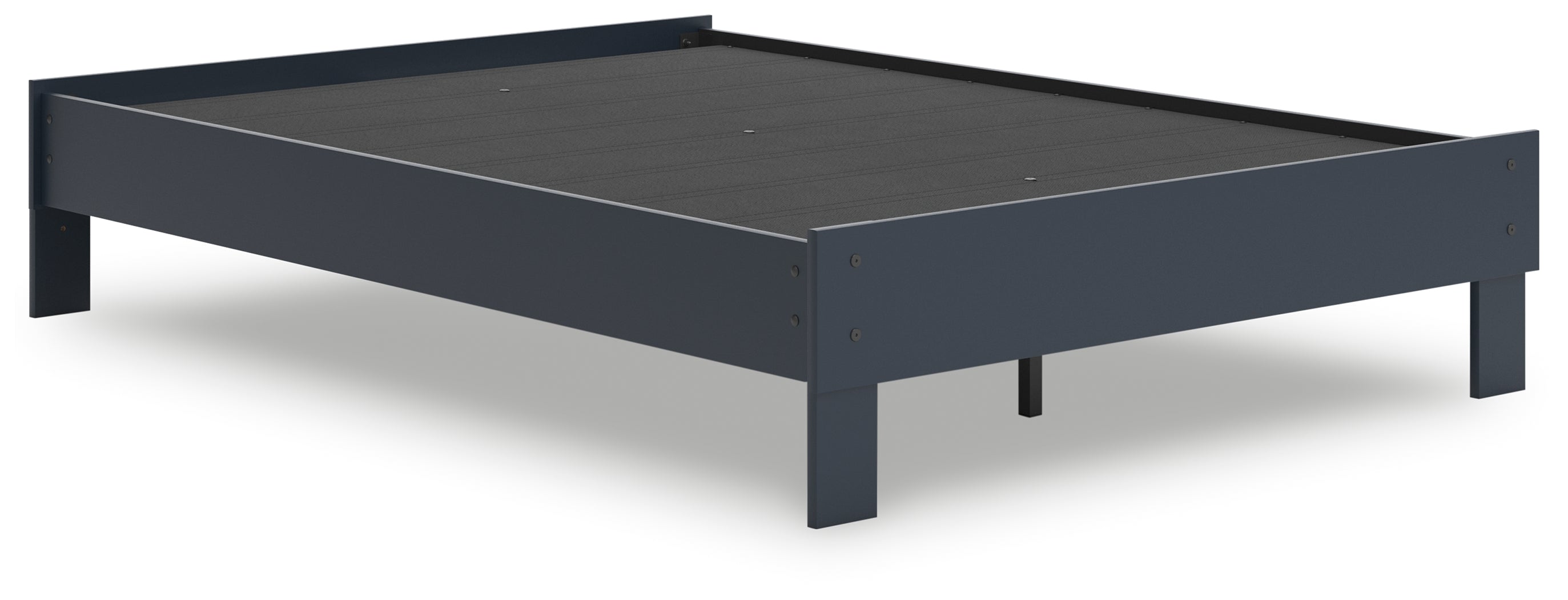 Simmenfort Full Platform Bed with Dresser and 2 Nightstands in Navy Blue - PKG020624