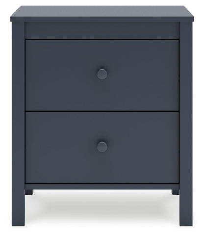 Simmenfort Full Platform Bed with Dresser and Nightstand in Navy Blue - PKG020626