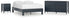 Simmenfort Full Platform Bed with Dresser and Nightstand in Navy Blue - PKG020626