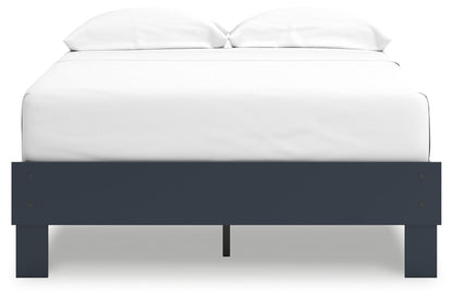 Simmenfort Full Platform Bed with Dresser, Chest and 2 Nightstands in Navy Blue - PKG020625