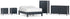 Simmenfort Full Platform Bed with Dresser, Chest and 2 Nightstands in Navy Blue - PKG020625