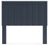 Simmenfort Navy Blue Full Panel Headboard - EB1528-156