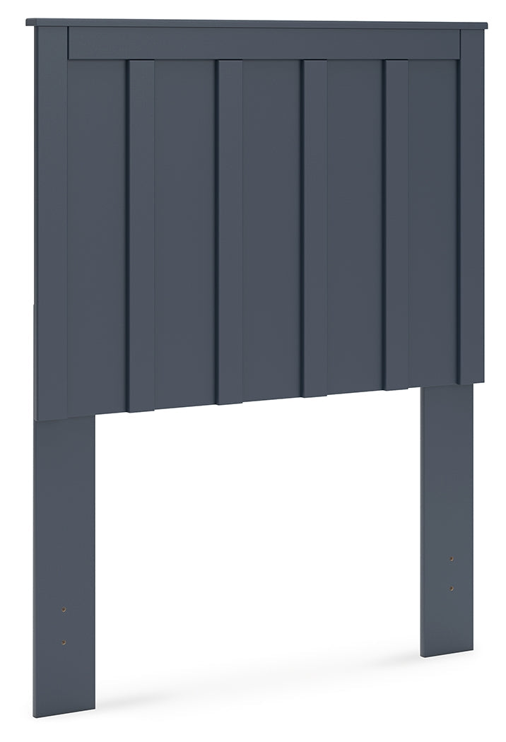 Simmenfort Twin Panel Headboard with Dresser and 2 Nightstands in Navy Blue - PKG020603