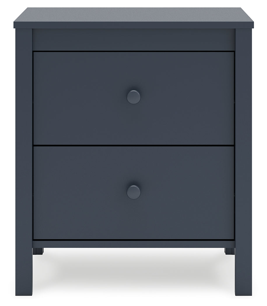 Simmenfort Twin Panel Headboard with Dresser and 2 Nightstands in Navy Blue - PKG020603
