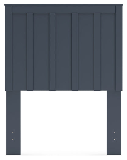 Simmenfort Twin Panel Headboard with Dresser, Chest and 2 Nightstands in Navy Blue - PKG020604