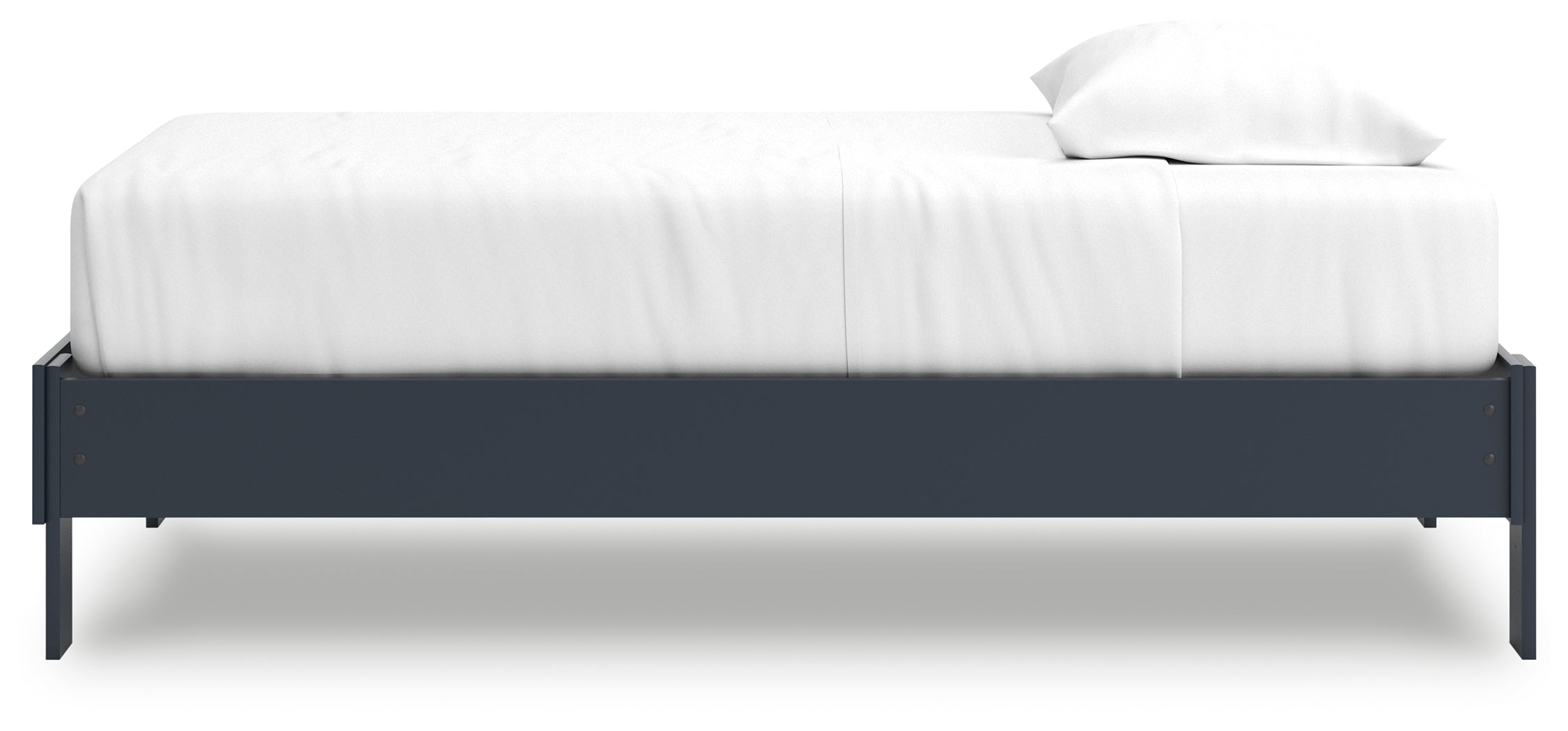 Simmenfort Twin Platform Bed with Dresser and 2 Nightstands in Navy Blue - PKG020617