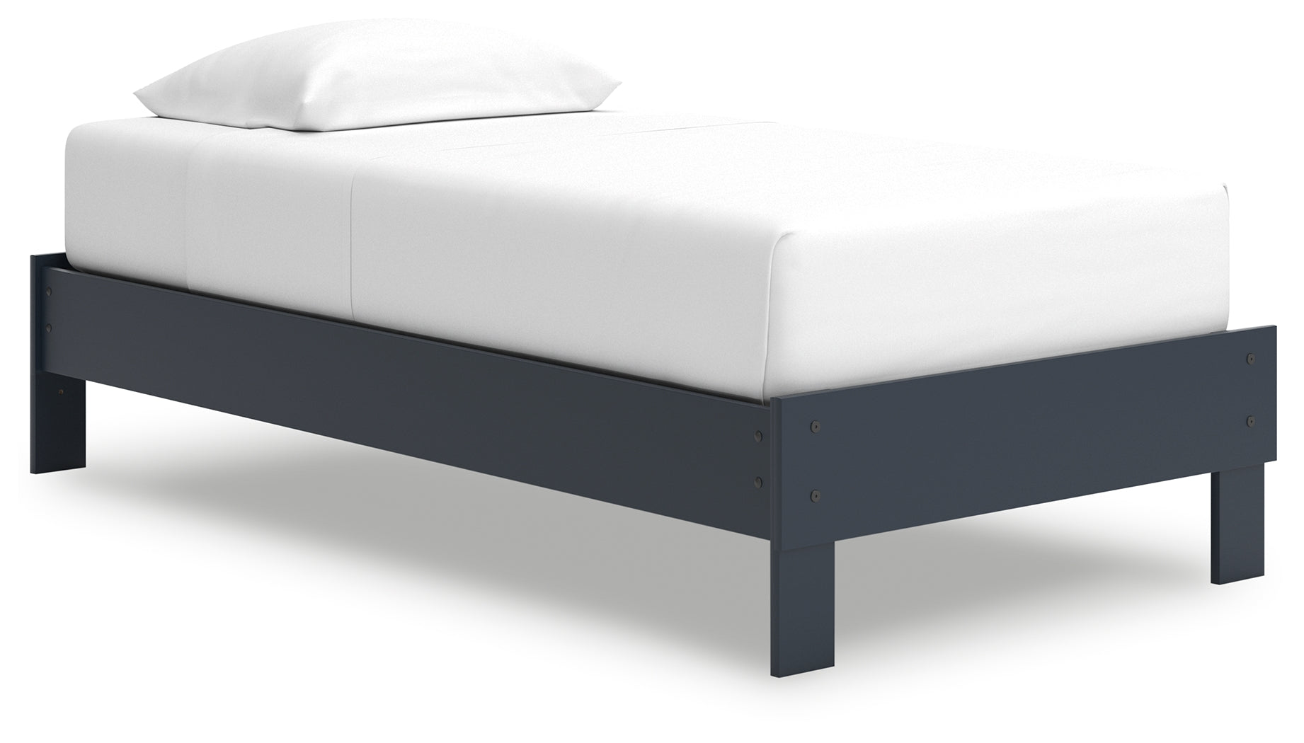 Simmenfort Twin Platform Bed with Dresser and Chest in Navy Blue - PKG020620