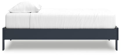 Simmenfort Twin Platform Bed with Dresser and Chest in Navy Blue - PKG020620