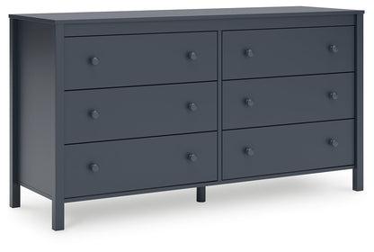 Simmenfort Twin Platform Bed with Dresser and Nightstand in Navy Blue - PKG020619
