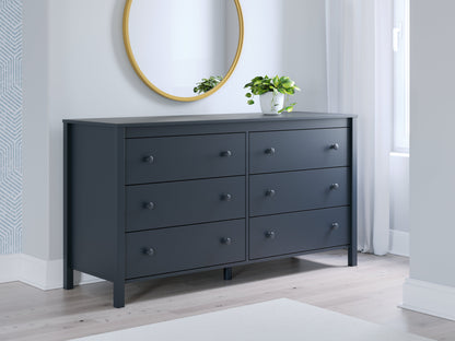 Simmenfort Twin Platform Bed with Dresser and Nightstand in Navy Blue - PKG020619