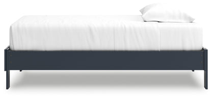 Simmenfort Twin Platform Bed with Dresser and Nightstand in Navy Blue - PKG020619