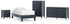 Simmenfort Twin Platform Bed with Dresser, Chest and Nightstand in Navy Blue - PKG020621