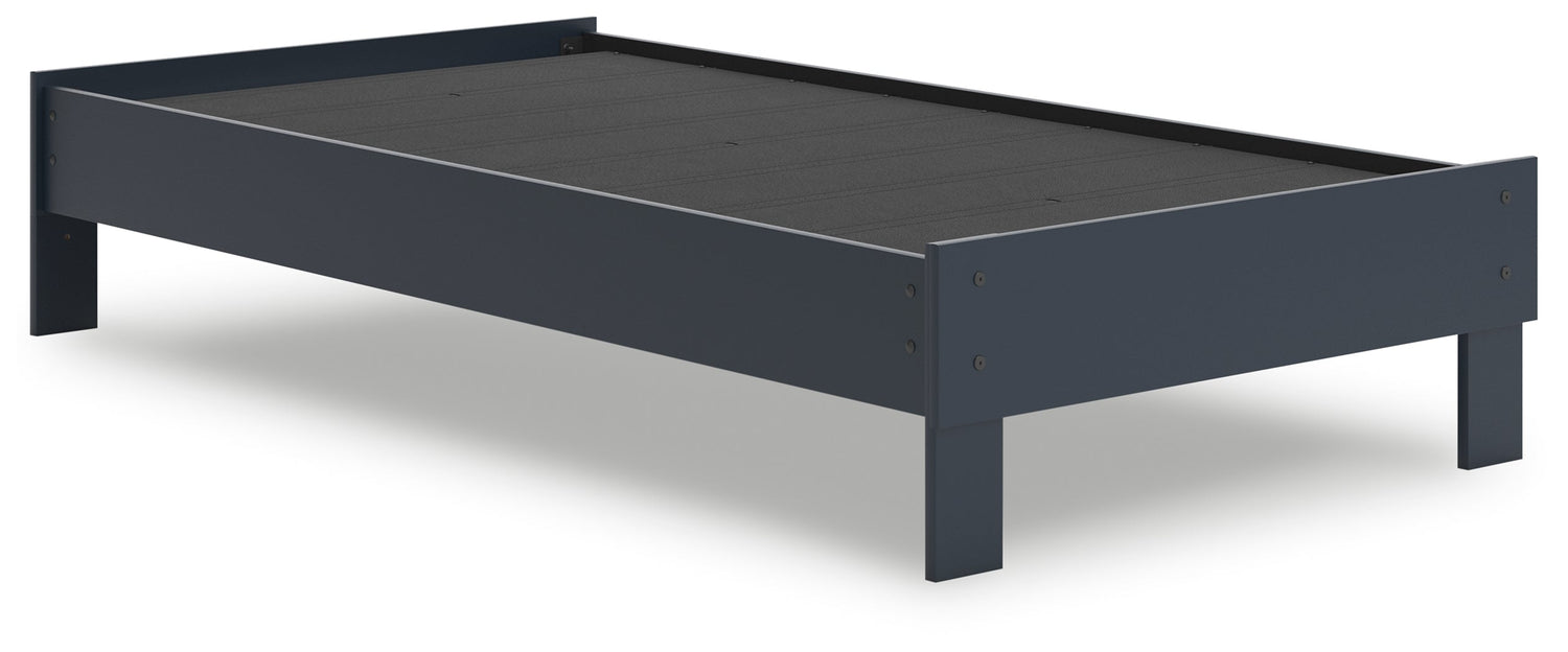 Simmenfort Twin Platform Bed with Dresser, Chest and Nightstand in Navy Blue - PKG020621
