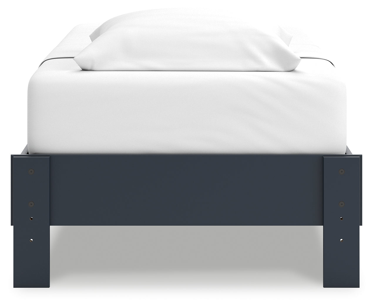 Simmenfort Twin Platform Bed with Dresser in Navy Blue - PKG020616