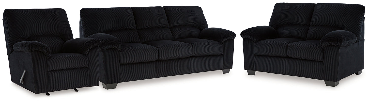 SimpleJoy Sofa, Loveseat and Recliner - 24204U2