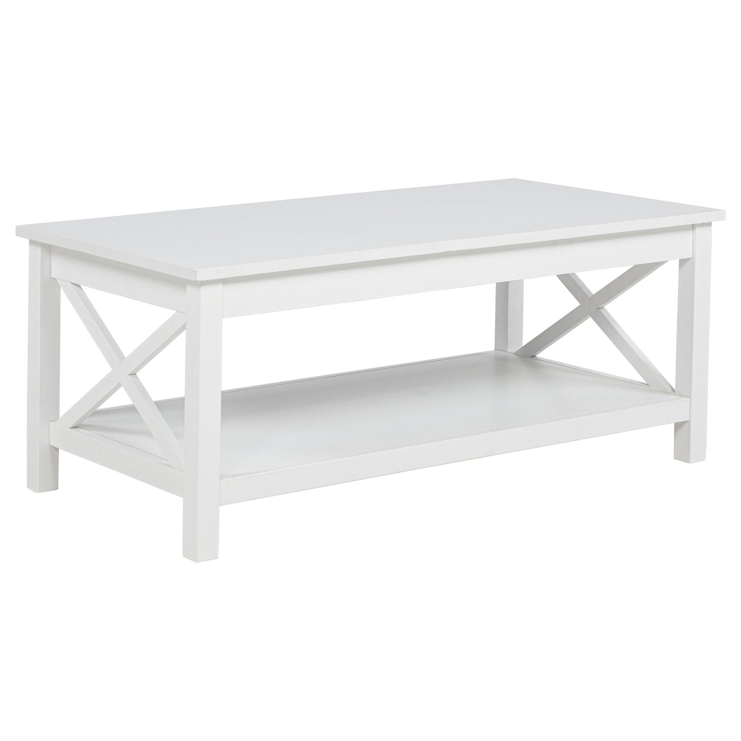 Skyview 3-piece Rectangular Lift Top Coffee Table Set White - 722088-S3
