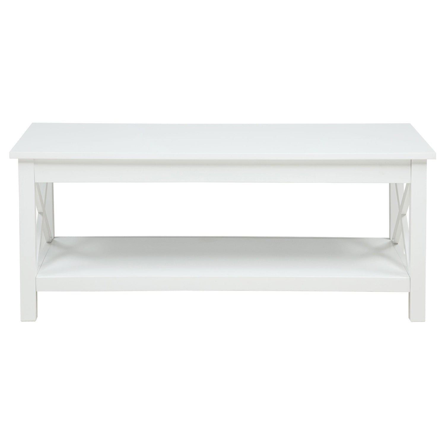 Skyview 44-inch Rectangular Lift Top Coffee Table White - 722088
