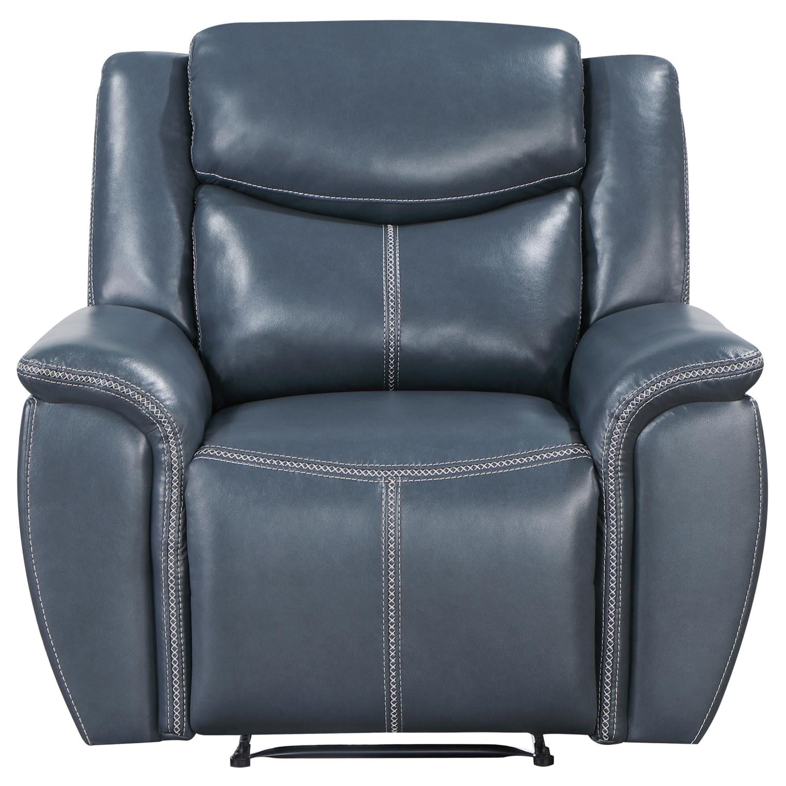 Sloane Blue 3-Piece Upholstered Motion Reclining Sofa Set from Coaster - Luna Furniture