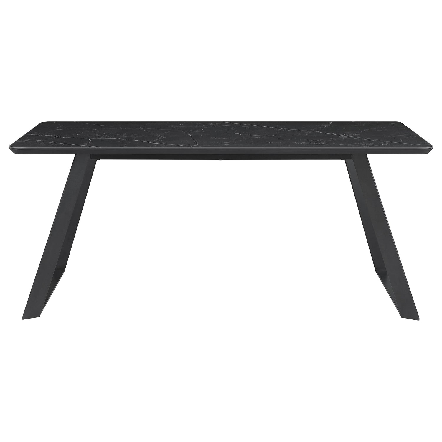 Smith 5-piece Rectangular Ceramic Top Dining Table Set Black - 115231-S5