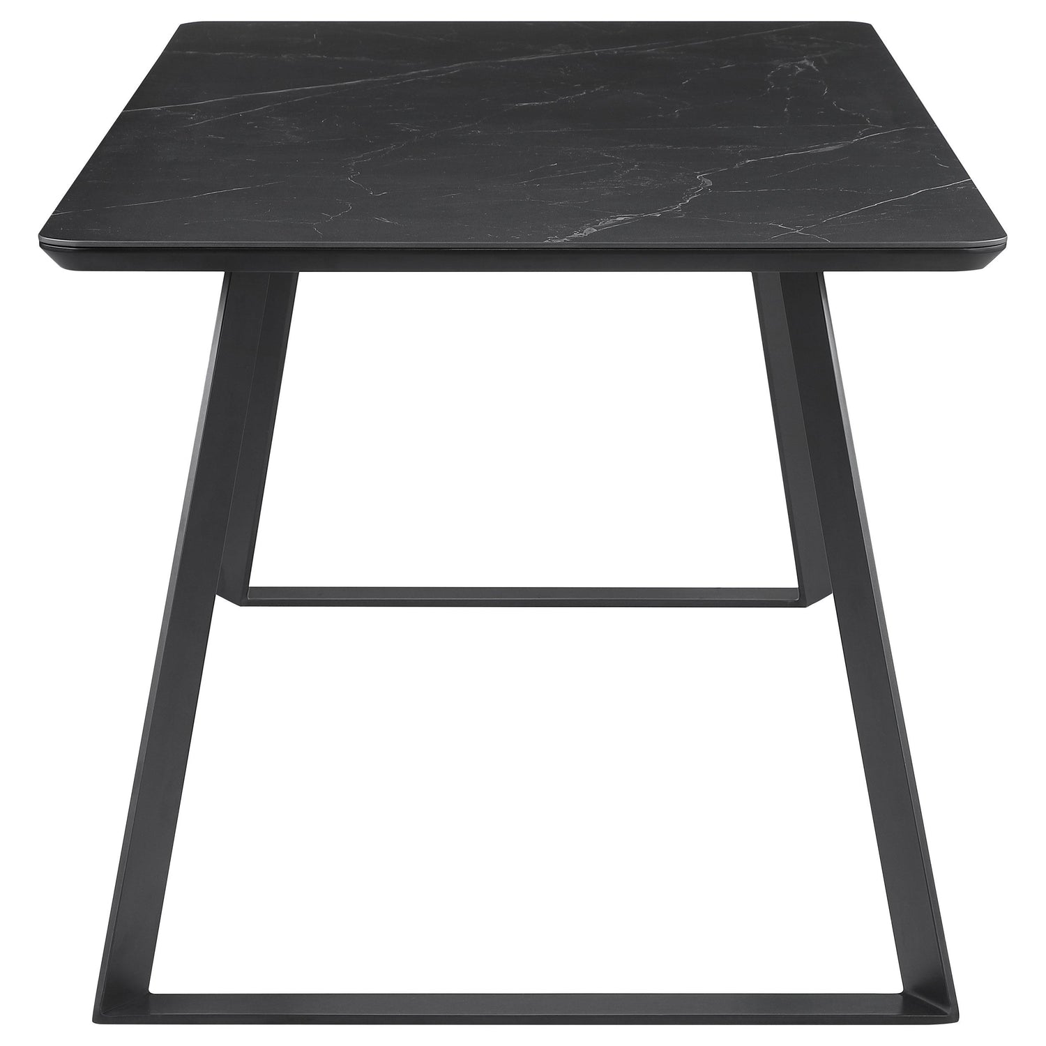 Smith 5-piece Rectangular Ceramic Top Dining Table Set Black - 115231-S5