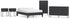 Socalle Full Platform Bed with Dresser, Chest and 2 Nightstands in Black - PKG019044