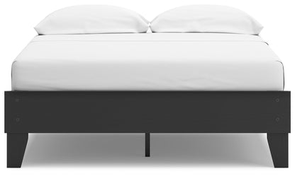 Socalle Full Platform Bed with Dresser in Black - PKG018848