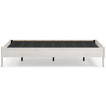 Socalle Full Platform Bed with Mattress in Light Natural - PKG018219