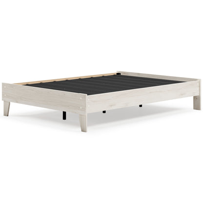 Socalle Full Platform Bed with Mattress in Light Natural - PKG018219