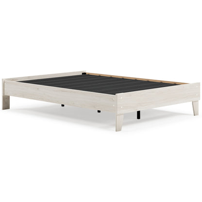 Socalle Full Platform Bed with Mattress in Light Natural - PKG018220