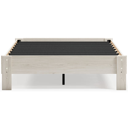 Socalle Full Platform Bed with Mattress in Light Natural - PKG018221