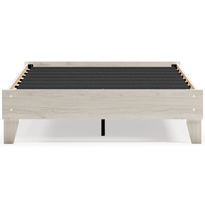 Socalle Full Platform Bed with Mattress in Light Natural - PKG018221